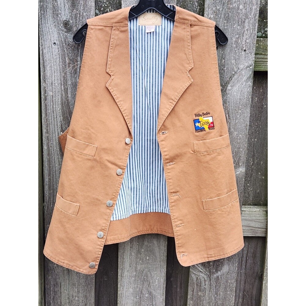Billy Bobs Mens Size XXL Vest Fort Worth Texas Scully